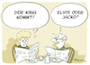 Cartoon: Der King kommt (small) by FEICKE tagged king,könig,charles,windsor,queen,elvis,rock,roll,jacko,michael,jackson,of,pop