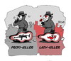 Cartoon: Ladykiller (small) by FEICKE tagged lady,killer,damen,gentleman,liebe,love,amore,rose,charme,charmeur
