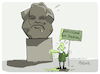 Cartoon: Marxdenkmal (small) by FEICKE tagged chemnitz,nazi,demo,karl,marx,antifaschist