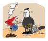 Cartoon: Spiel mit dem Feuer (small) by FEICKE tagged südkorea,tarnkappenbomber,grenze,konflikt,korea,kim,jong,un,bombe,atombobe,nordkorea,drohung,atom,rüstung,krieg,spiel,mit,feuer