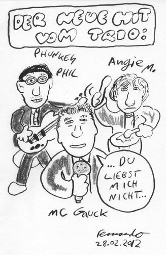 Cartoon: das neue Trio (medium) by Fernando tagged gauck,angela,merkel,philip,rösler,koalition,bundespräsident,regierung
