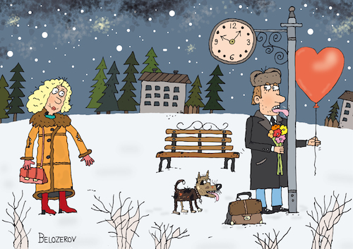 Cartoon: Treffen (medium) by Sergei Belozerov tagged rendezvous,treffen,zunge,valentinstag,valentinsday,14february,herz,heart,liebe,love,romantic,verliebt