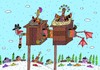 Cartoon: bigamist (small) by Sergei Belozerov tagged bird,houses,vogel,familie,bigamist