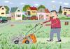 Cartoon: Rasenmäher (small) by Sergei Belozerov tagged rasenmäher,grasmäher,grass,garten,hase,kaninchen,rasen,elektrizität
