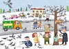 Cartoon: Wintertag (small) by Sergei Belozerov tagged winter,schnee,blumen,kaffee,kaffeetrinken,katze,snow,cat,coffee,flowers,tauben,birds