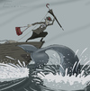 Cartoon: Hunting (small) by Elkin tagged sea,whale,hunting