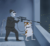 Cartoon: Killer (small) by Elkin tagged killer,dog