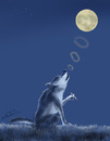 Cartoon: Loneliness (small) by Elkin tagged loneliness,wolf,moon,fullmoon,night