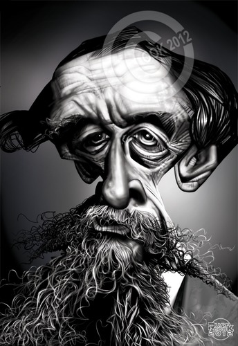 Cartoon: Charles Dickens (medium) by Russ Cook tagged cartoon,cintiq,wacom,digital,photoshop,illustration,portrait,karikaturen,karikatur,famous,caricatures,caricature,cook,russ,novellist,writer,dickens,charles