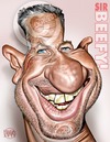 Cartoon: Ian Botham - In Colour! (small) by Russ Cook tagged sir,ian,botham,beefy,cricket,cricketer,batsman,sport,england,somerset,bowler,test,match,ashes,drugs,walking,charity,cartoon,caricature,caricatures,illustration,digital,drawing,paint,airbrush,wacom,cintiq,photoshop,russ,cook,head,face