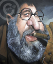 Cartoon: Sergio Leone (small) by Russ Cook tagged sergio,leone,film,famous,celebrity,karikatur,karikaturen,zeichnung,spaghetti,western,caricature,painting,acrylic,producer,director,russ,cook