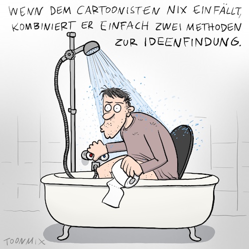 Cartoon: Kreativität wecken (medium) by Toonmix tagged kreativ,duschen