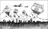 Cartoon: egypt paper plane (small) by samir alramahi tagged arab,egypt,revelution,ramahi,cartoon