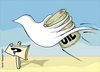 Cartoon: PEACE18 (small) by samir alramahi tagged peace dove oil arab ramahi cartoon israel palestine