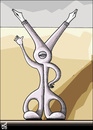 Cartoon: Scissors Pen (small) by samir alramahi tagged press media freedom arab ramahi cartoon