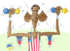Cartoon: Obamas fitness (small) by Sergey Repiov tagged ukraine
