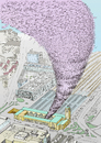 Cartoon: Hurrikan S 21 (small) by Erwin Pischel tagged stuttgart,21,milliardenloch,fehlplanung,kostenexplosion,db,tiefbahnhof,kopfbahnhof,pischel