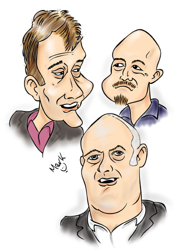 Cartoon: Mock the week...Part 1 (medium) by Mark Anthony Brind tagged mock,the,week,dara,obriain,andy,parsons,hugh,dennis