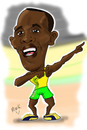 Cartoon: Usain Bolt... (small) by Mark Anthony Brind tagged mark,anthony,brind,usain,bolt