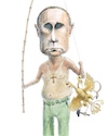 Cartoon: Putin with his catch (small) by neophron tagged putin,russia