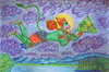 Cartoon: Fliegender Hanuman (small) by Julci de Noches tagged hanuman,sanskrit,ramayana,vedic