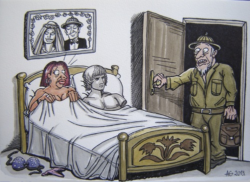 Cartoon: Apolon (medium) by caknuta-chajanka tagged adultery,archeology