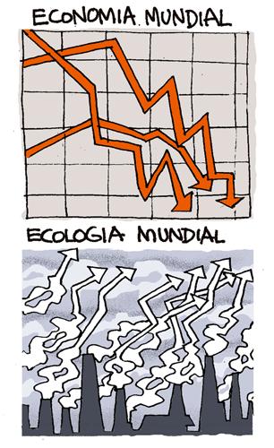 Cartoon: Ecologia y Economia (medium) by martirena tagged ecologia,economia