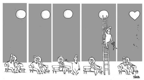 Cartoon: La luna (medium) by martirena tagged la,luna
