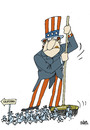 Cartoon: The emigration to USA (small) by martirena tagged emigration,usa