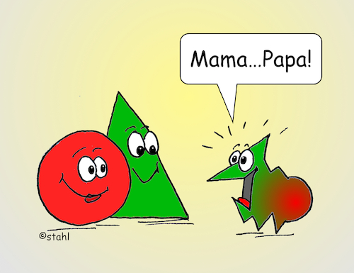 Cartoon: Familiengeometrie (medium) by wista tagged math2022,familie,nachwuchs,geometrie,mathematik,kreis,dreieck,nachkommen,zusammensetzung,vererbung,weitergabe,information,grundformen,math2022,familie,nachwuchs,geometrie,mathematik,kreis,dreieck,nachkommen,zusammensetzung,vererbung,weitergabe,information,grundformen