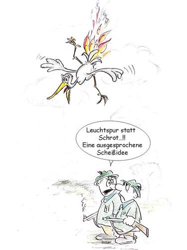 Cartoon: Jäger-1 (medium) by wista tagged jagt,jäger,schrot,flinte,vogel,abschuss,absturz