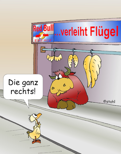 Cartoon: Red Bull (medium) by wista tagged red,bull,redbull,verleiht,flügel,energy,drink,energydrink,taurin,koffein,werbung,bulle,stier,rot,formel,werbespruch,werbesprüche,racing,red,bull,redbull,verleiht,flügel,energy,drink,energydrink,taurin,koffein,werbung,bulle,stier,rot,formel,werbespruch,werbesprüche,racing