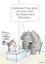 Cartoon: Elefanten vergessen nie! (small) by wista tagged morbus,alzheimer,neurodegenerative,erkrankungen,neurologe,geriater,geriatrie,alter,alterserkrankungen,gehirn,arzt,behandlung,elefant,elefanten,vergessen,ablagerung
