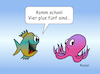 Cartoon: Rechnen mit Oktopussi (small) by wista tagged oktopus,tintenfisch,rechnen,schlau,clever,tiere,mathematik,zahlen,addieren,subtrahieren,rechenkünstler,farbe,finger,zählen