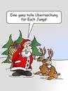 Cartoon: Weihnachten (small) by wista tagged weihnachten,weihnachtsmann,christkind,geschenke,hase,hasen,osterhase,überraschung,eier,ostereier,tannenbaum,christbaum,geschenkkorb