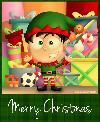 Cartoon: Merry Xmas (medium) by kellerac tagged cartoon,elf,elves,merry,christmas,xmas,navidad,mexico