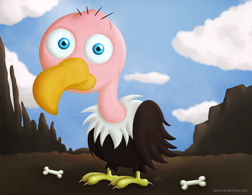 Cartoon: The vulture (medium) by kellerac tagged vulture,cartoon,mariakeller,maria,keller,kellerac,mexico