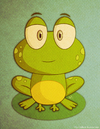 Cartoon: A random Frog (small) by kellerac tagged rana,animal,maria,keller,cartoon,nature,caricatura,naturaleza