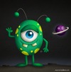 Cartoon: Greetings Earthlings (small) by kellerac tagged alien,cute,space,maria,keller,kellerac,mexico,cartoon