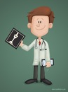 Cartoon: The Doctor (small) by kellerac tagged doctor,medico,medicine,mexico,cartoon,xray,profession