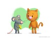 Cartoon: Understanding (small) by kellerac tagged cat,mouse,understanding,cheese,cute,friendship