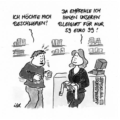 Cartoon: Beschweren (medium) by achecht tagged beschweren,beschwerde,beschwerdemanagement,reklamation,reklamationsmanagement,zurückgeben,zurück,geben,bleigurt,kunde,kundenorientierung,unternehmen,firma,verkauf,vertrieb,kundenzufriedenheit,unzufriedenheit,meckern,schimpfen,entgegenkommen,entschädigung,beschweren,beschwerde,reklamation,bleigurt,kunde,unternehmen,firma,verkauf,vertrieb,kundenzufriedenheit,unzufriedenheit,schimpfen,meckern,entschädigung,handle,konsum,shopping,verkäuferin,verkäufer,ware,gurt,gürtel,missverständnis,geschäft,laden,shop,einkaufen,käufer