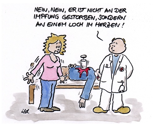 Cartoon: Nicht an der Impfung gestorben (medium) by achecht tagged impfung,impfen,vaccination,artzt,medizin,spritze,tod,tot,sterben,grippe,gesundheit,impfung,impfen,arzt,doktor,praxis,gesundheit,schweinegrippe,grippe,virus,gefahre,panik,sterben,tot,tod,medizin,spritze