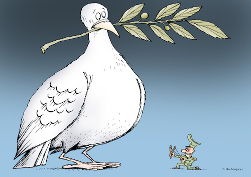 Cartoon: no title (medium) by Dubovsky Alexander tagged dove,peace,war,politics