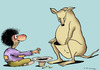 Cartoon: alms (small) by Dubovsky Alexander tagged petitioner