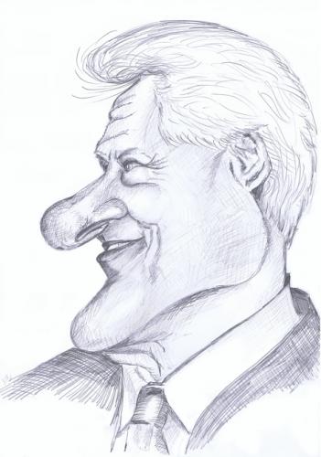Cartoon: Bill Clinton (medium) by cabap tagged caricature