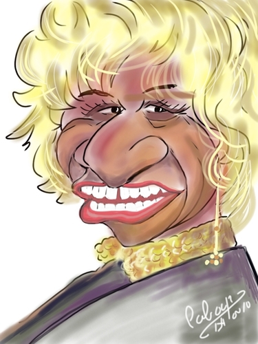 Cartoon: Celia Cruz (medium) by cabap tagged caricature