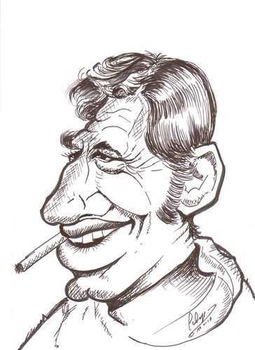 Cartoon: Jean- Paul Belmondo (medium) by cabap tagged caricature