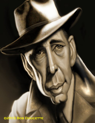 Cartoon: Humphrey Bogart (medium) by tobo tagged humprey,bogart,caricature