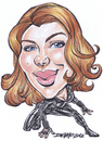 Cartoon: scarlet johansson as black widow (small) by dumo tagged scarlet,johansson,caricature,color,avengers,black,widow
